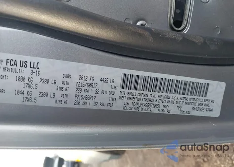 2016 Jeep Patriot High Altitude Edition из США, поврежденный, VIN 1C4NJPFA9GD710951